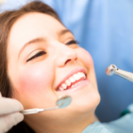 A female patient smiling during a dental implants in vietnam